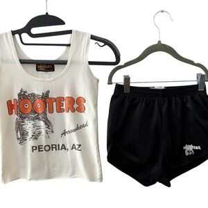 HOOTERS GIRL AUTHENTIC AZ UNIFORM Tank Top And Cheeky Shorts Sz XS